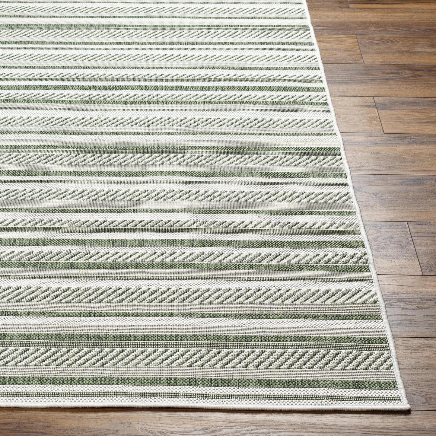 Livabliss Eagean Bohemian Stripe Outdoor Area Rug