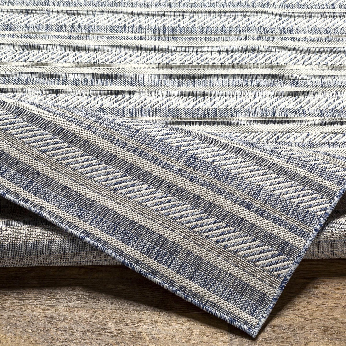 Livabliss Eagean Bohemian Stripe Outdoor Area Rug