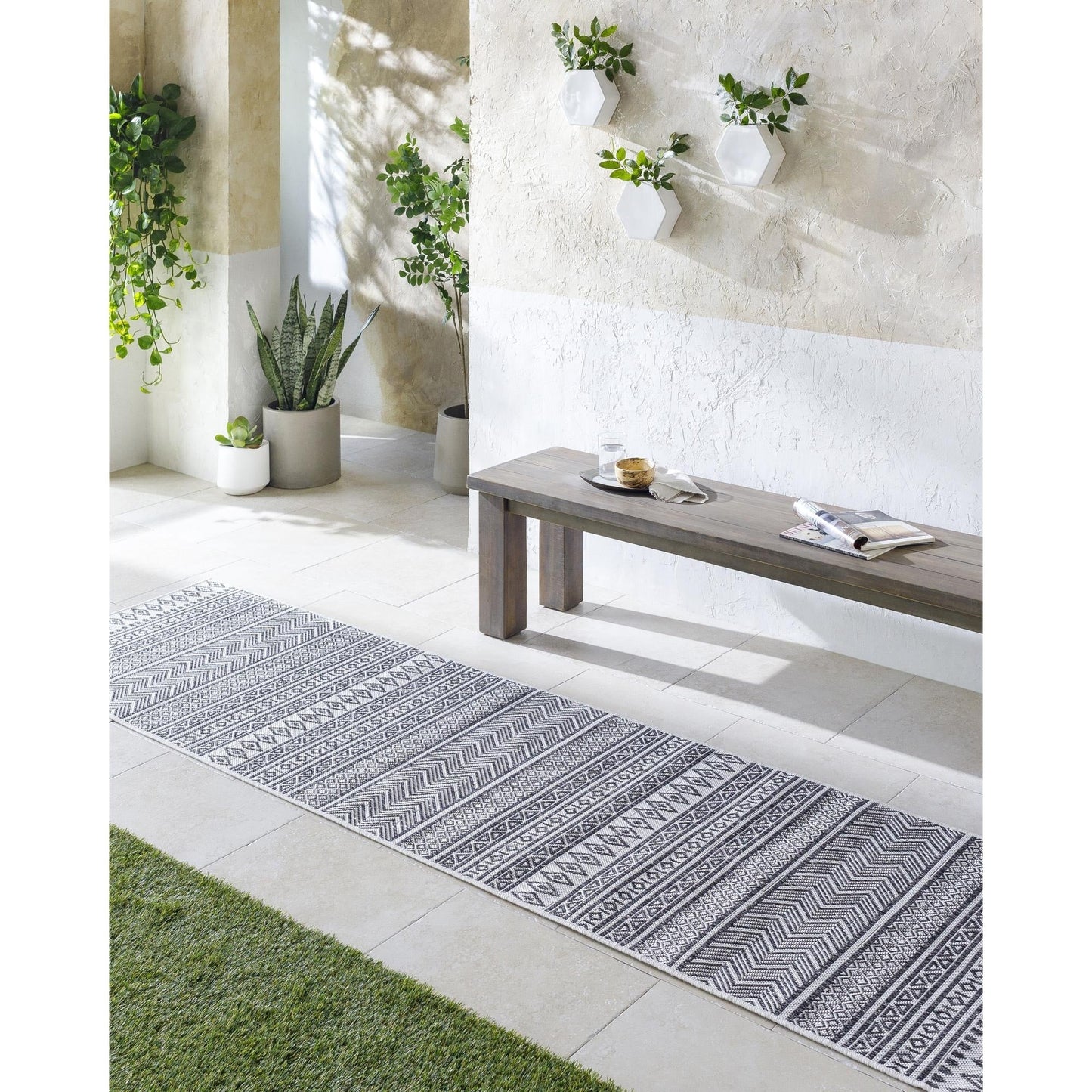 Livabliss Eagean Bohemian Tribal Outdoor Area Rug