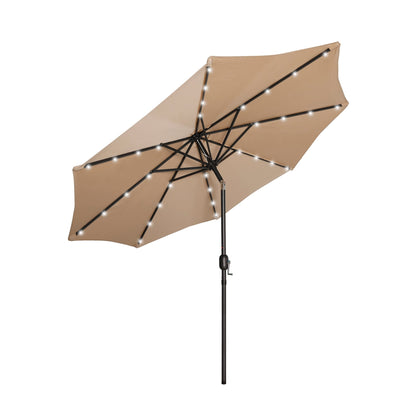 Lucent 9-foot Solar Led Lighted Patio Umbrella