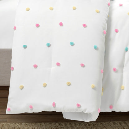 Lush Decor Rainbow Tufted Dot Comforter Set
