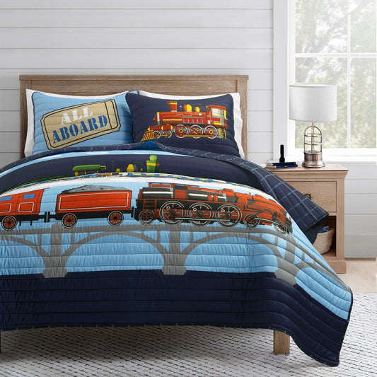 Lush Decor Steam Trains Quilt