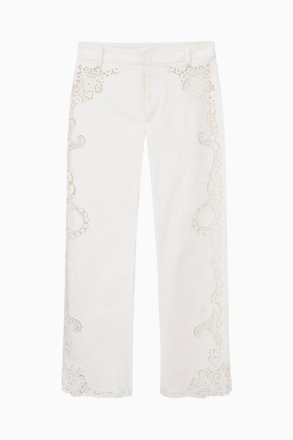 Pantalon court Maia à bordures crochetées