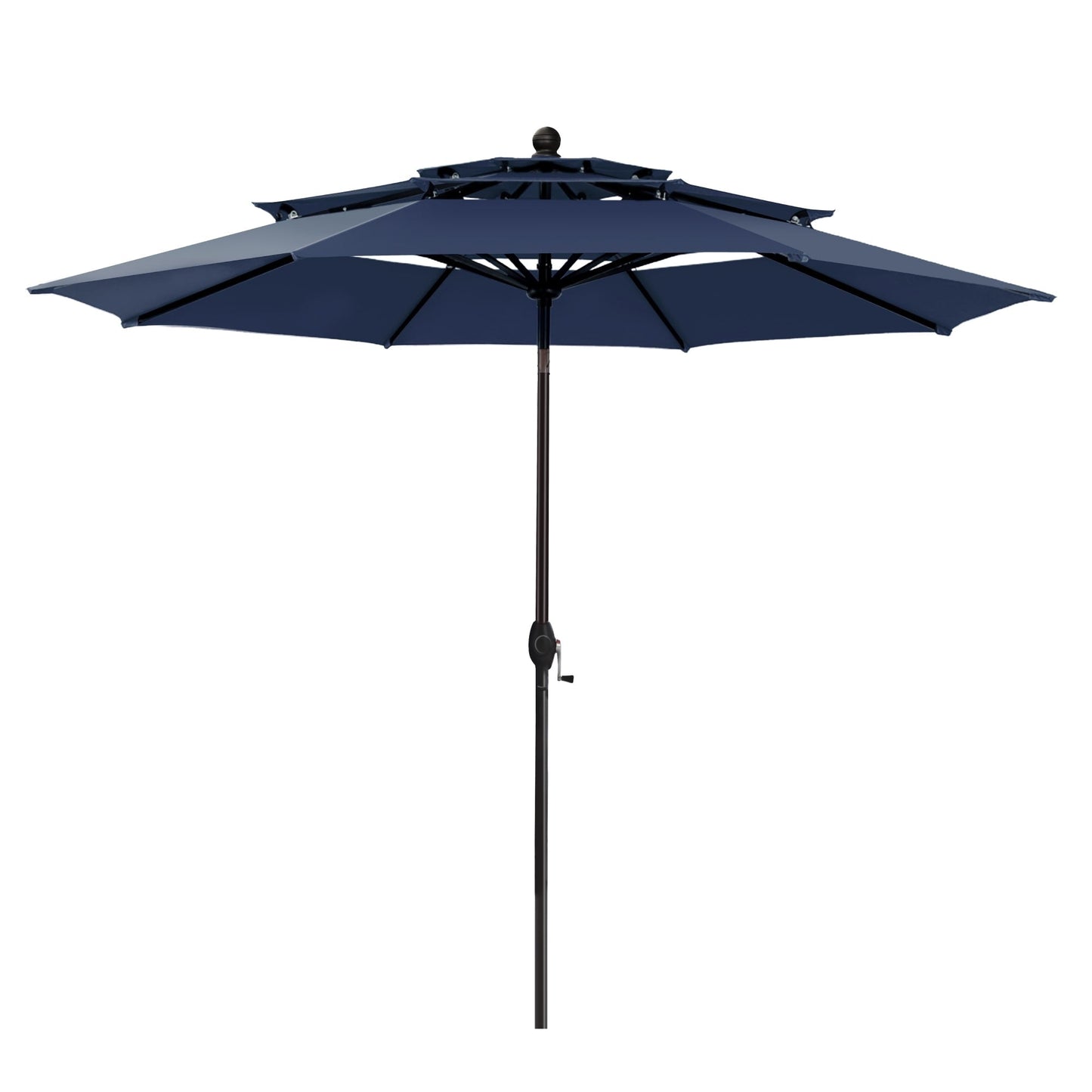 MAISON ARTS 10ft 3 Tiers Vented Patio Outdoor Umbrella with Auto-tilt and Crank Lift