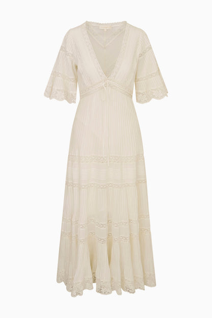 Robe midi en coton Marlowe