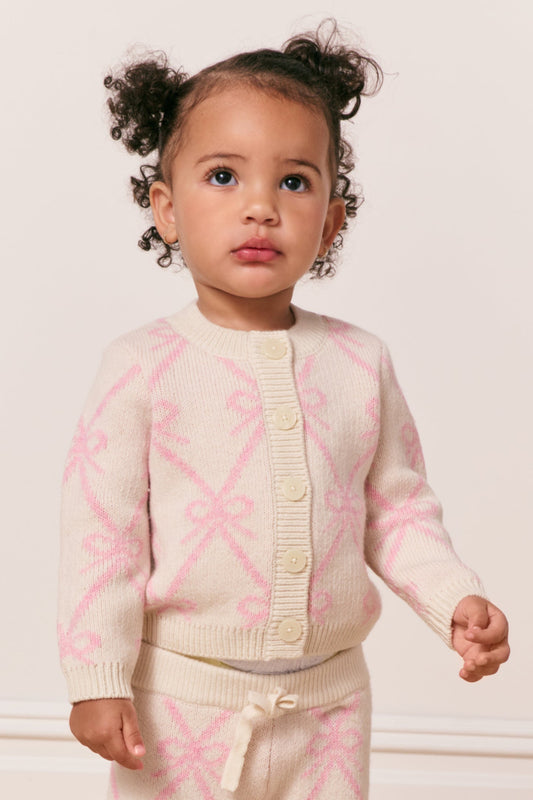 Cardigan en tricot à nœud pour bébé Marlowen