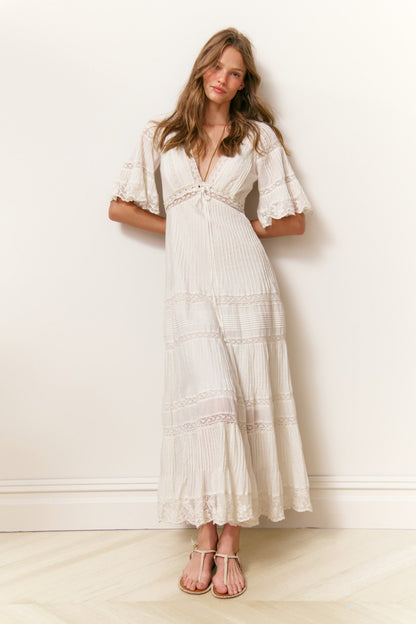 Robe midi en coton Marlowe