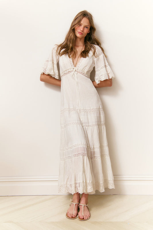Robe midi en coton Marlowe