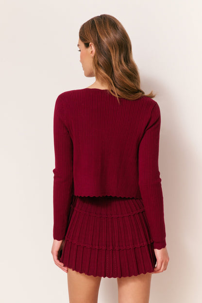 Cardigan en pointelle extensible Martti