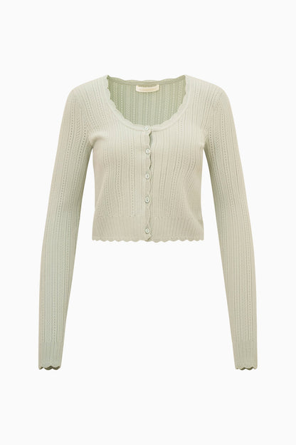 Cardigan en pointelle extensible Martti
