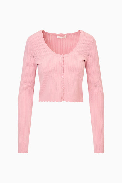 Cardigan en pointelle extensible Martti