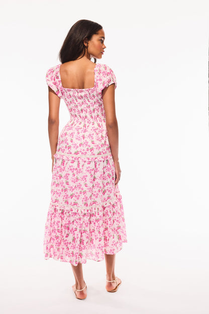 Robe mi-longue d'été à imprimé héritage Masie
