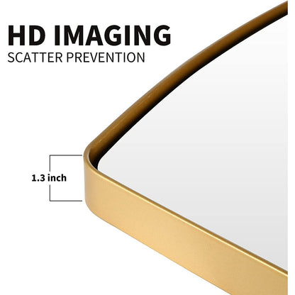 Miroir mural oblong en métal MacLuu