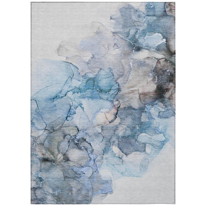 Machine Washable Indoor/ Outdoor Abstract Chantille Rug