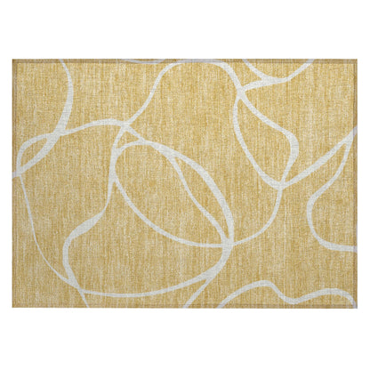 Machine Washable Indoor/ Outdoor Abstract Modern Chantille Rug