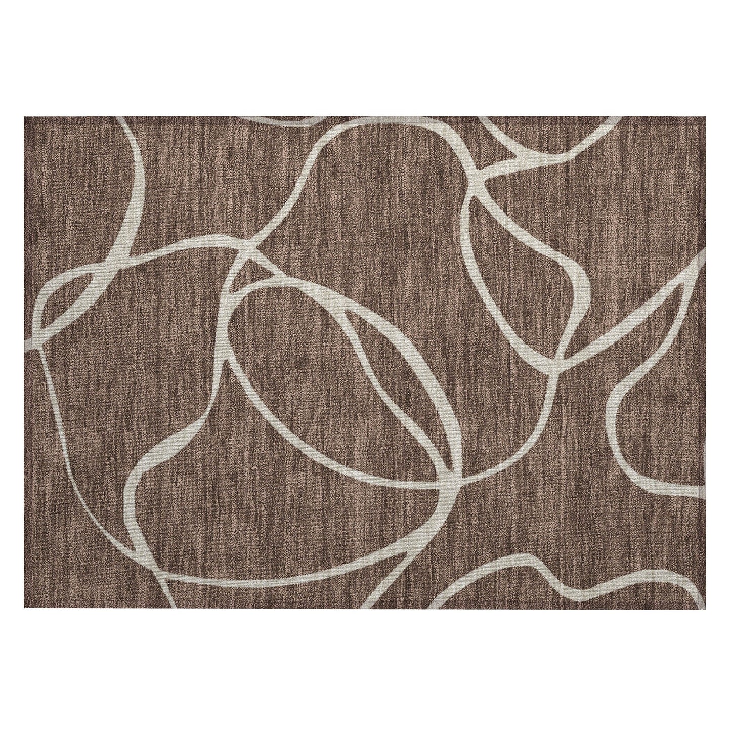 Machine Washable Indoor/ Outdoor Abstract Modern Chantille Rug