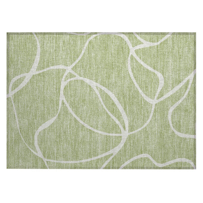 Machine Washable Indoor/ Outdoor Abstract Modern Chantille Rug