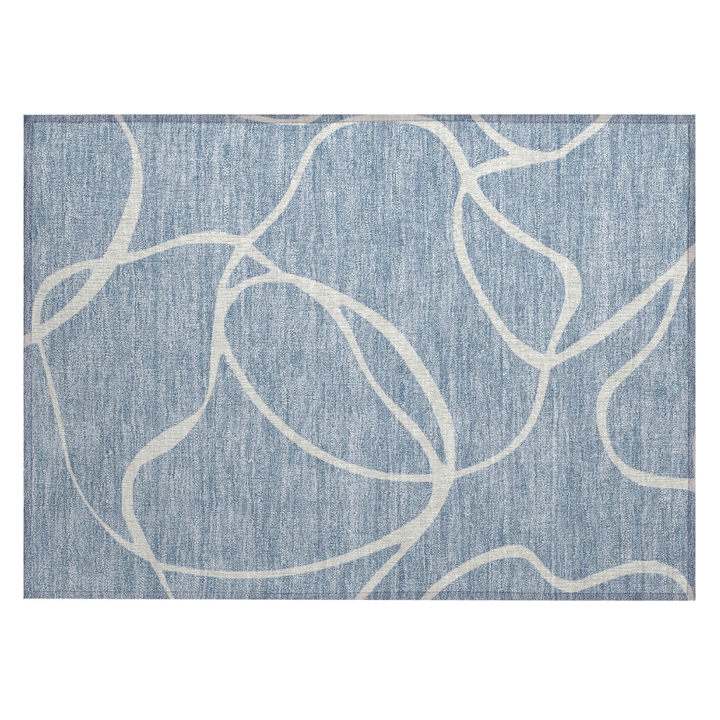 Machine Washable Indoor/ Outdoor Abstract Modern Chantille Rug