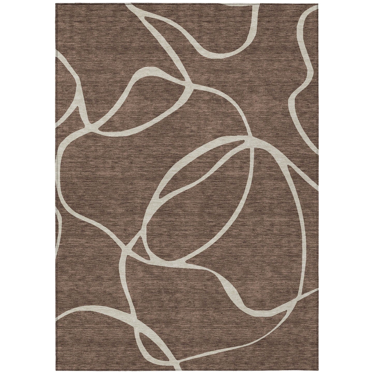 Machine Washable Indoor/ Outdoor Abstract Modern Chantille Rug