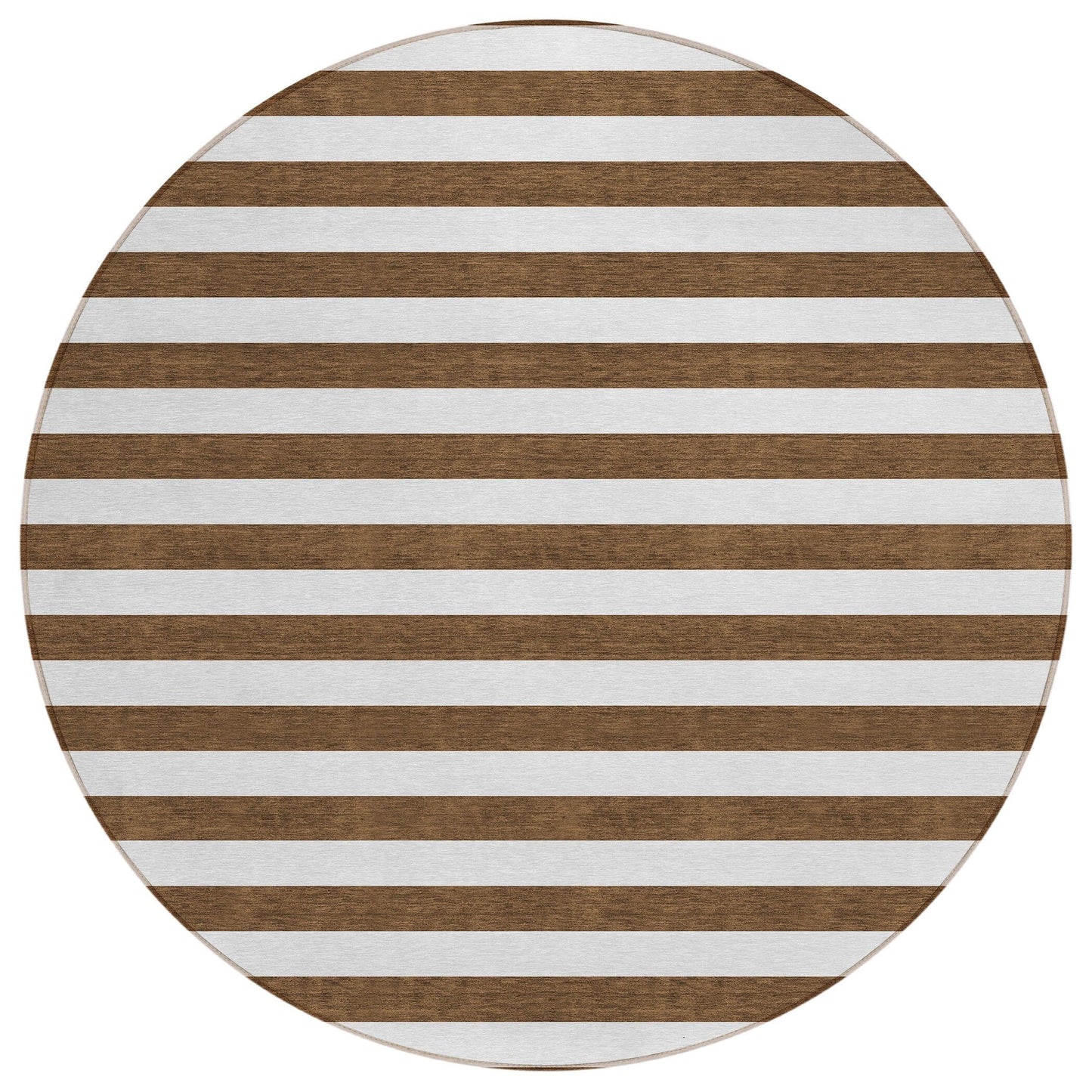 Machine Washable Indoor/ Outdoor Cabana Stripe Chantille Rug