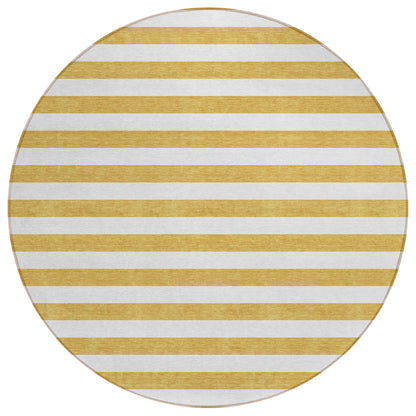 Machine Washable Indoor/ Outdoor Cabana Stripe Chantille Rug