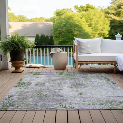 Machine Washable Indoor/ Outdoor Chantille Abstract Modern Rug