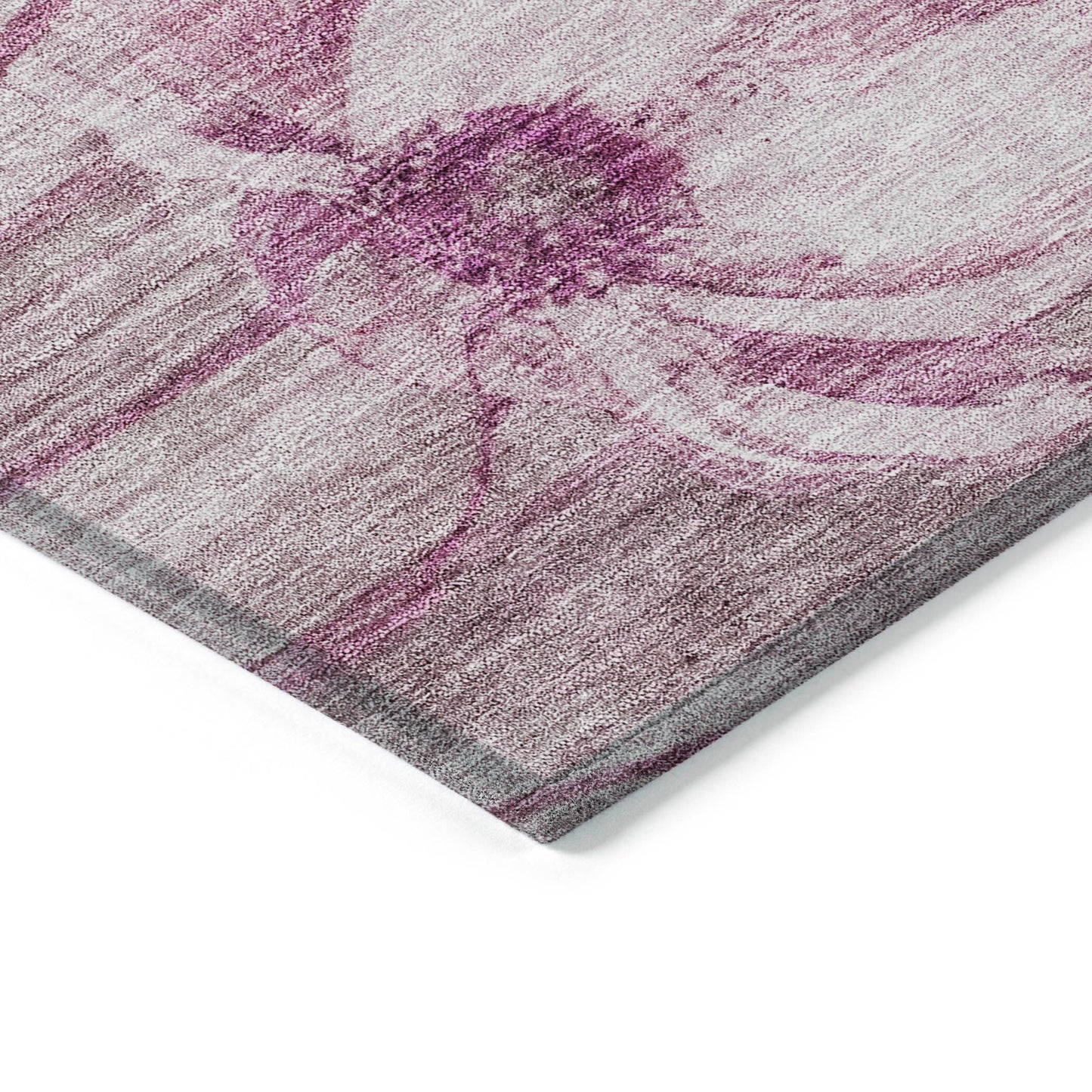 Machine Washable Indoor/ Outdoor Chantille Modern Floral Rug