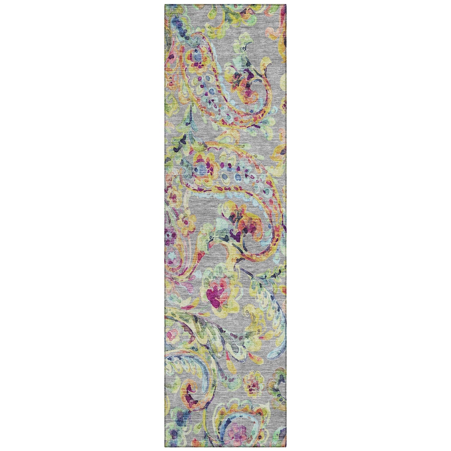 Machine Washable Indoor/ Outdoor Chantille Traditional Scroll Rug