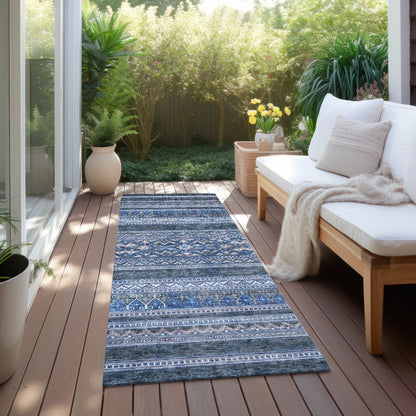 Machine Washable Indoor/ Outdoor Chantille Tribal Boho Rug