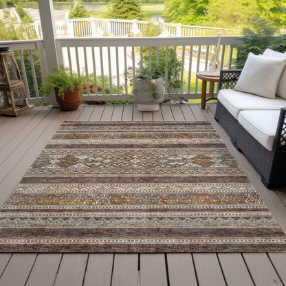 Machine Washable Indoor/ Outdoor Chantille Tribal Boho Rug