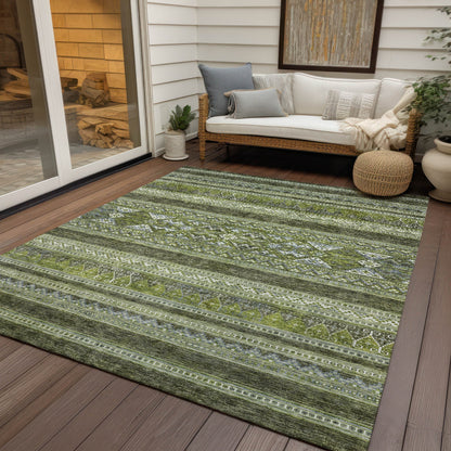 Machine Washable Indoor/ Outdoor Chantille Tribal Boho Rug