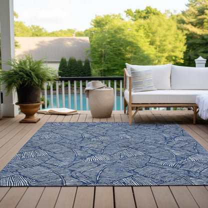 Machine Washable Indoor/ Outdoor Chantille Tropical Palm Rug