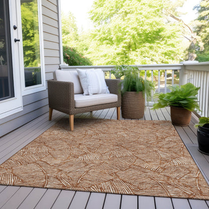 Machine Washable Indoor/ Outdoor Chantille Tropical Palm Rug