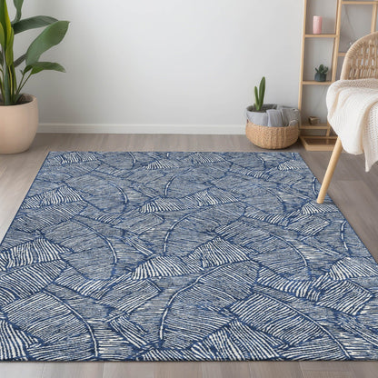 Machine Washable Indoor/ Outdoor Chantille Tropical Palm Rug