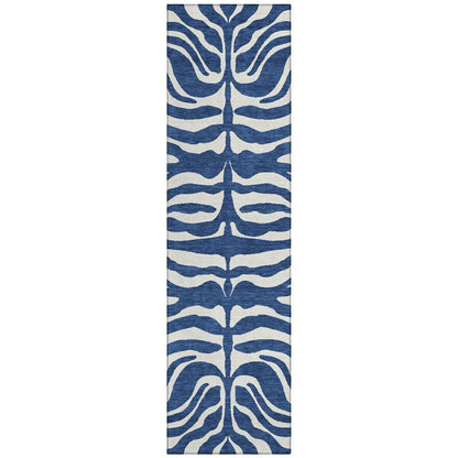 Machine Washable Indoor/ Outdoor Modern Animal Print Chantille Rug