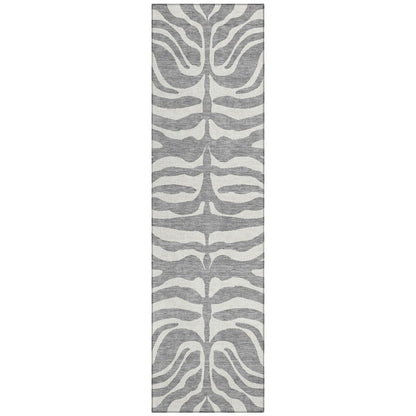 Machine Washable Indoor/ Outdoor Modern Animal Print Chantille Rug