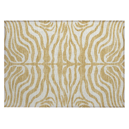 Machine Washable Indoor/ Outdoor Modern Animal Print Chantille Rug
