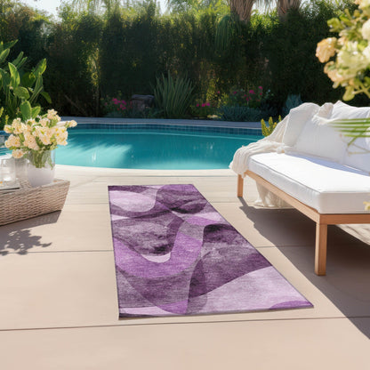 Machine Washable Indoor/ Outdoor Modern Chantille Rug