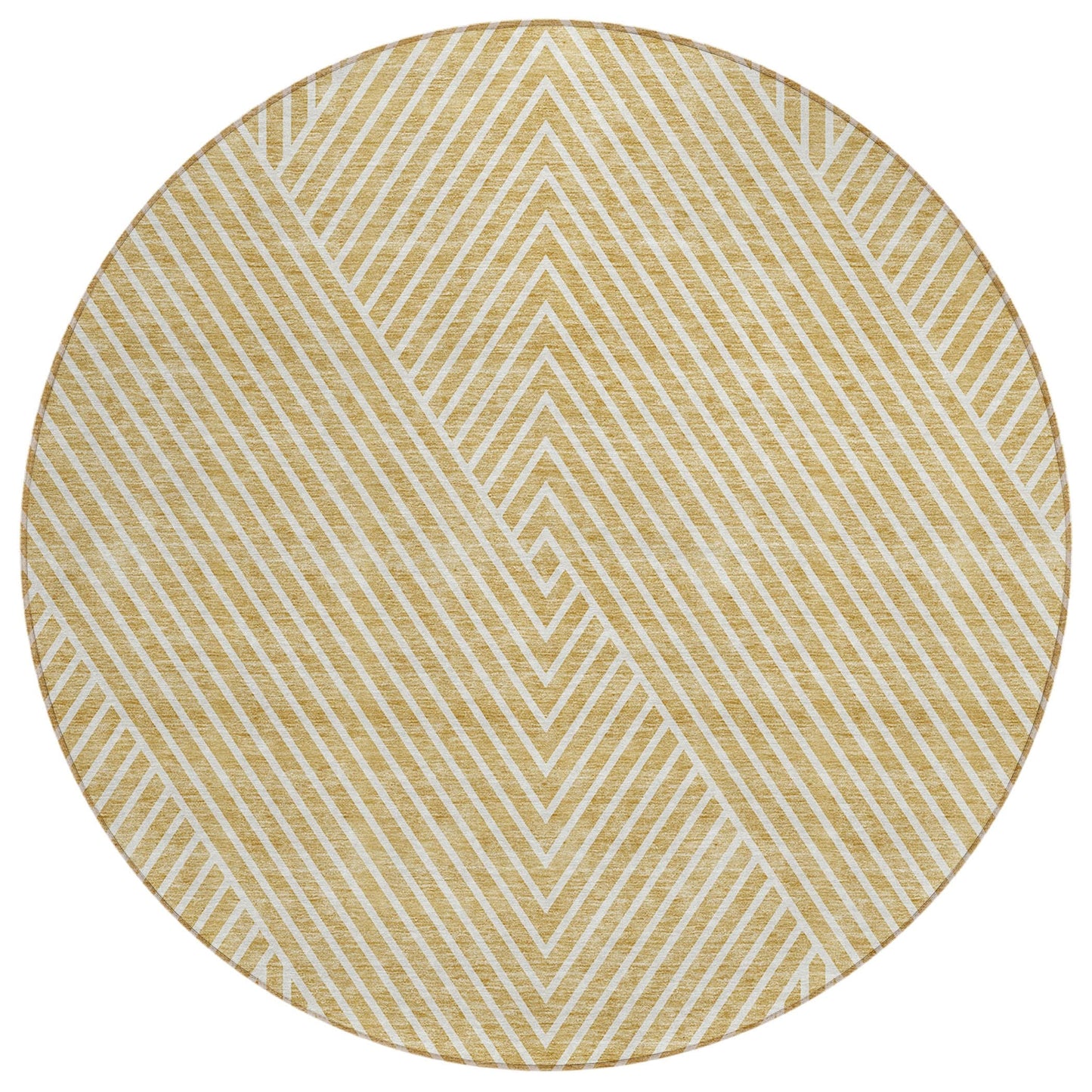 Machine Washable Indoor/ Outdoor Modern Geo Chantille Rug