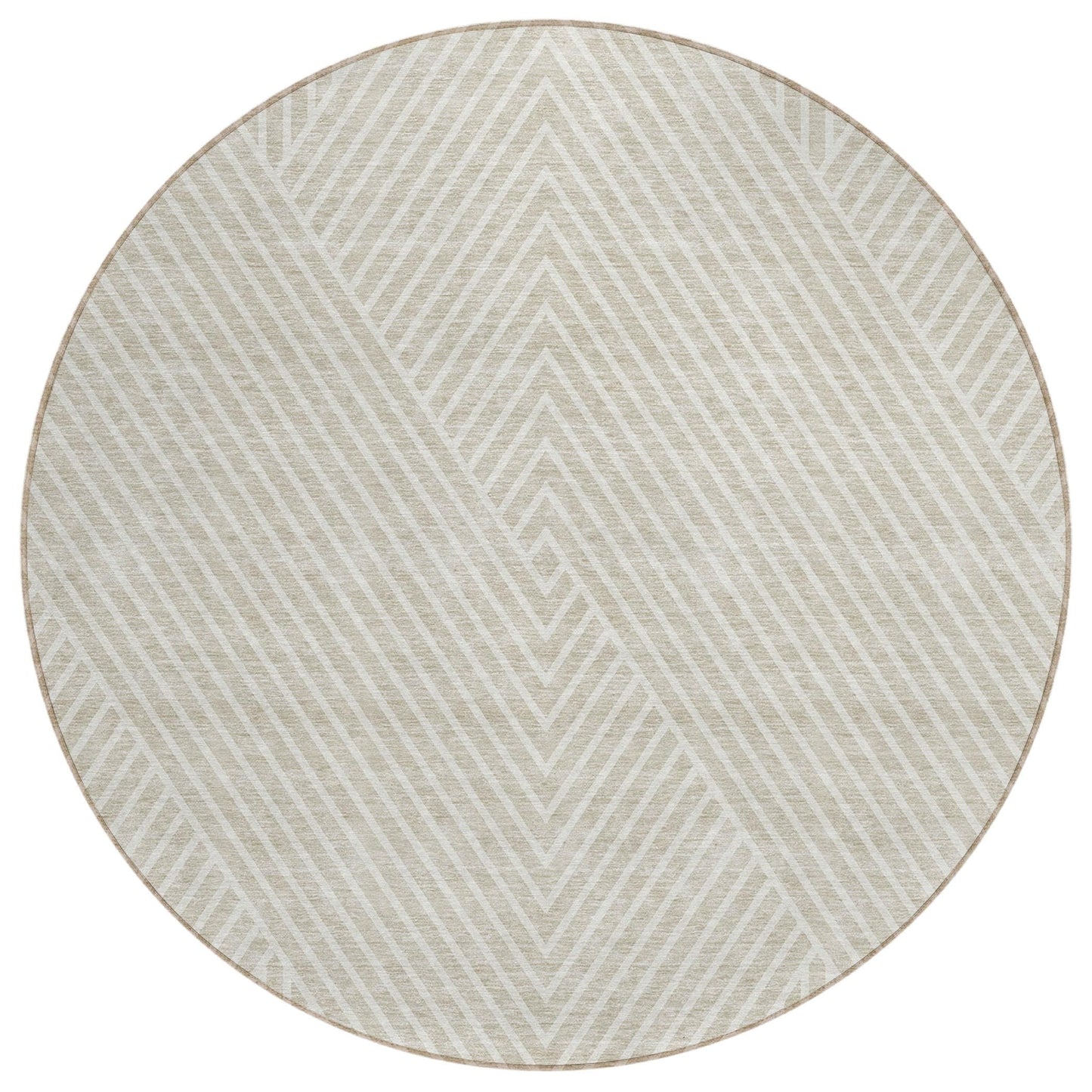 Machine Washable Indoor/ Outdoor Modern Geo Chantille Rug
