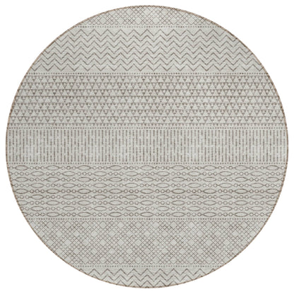 Machine Washable Indoor/ Outdoor Modern Stripes Chantille Rug