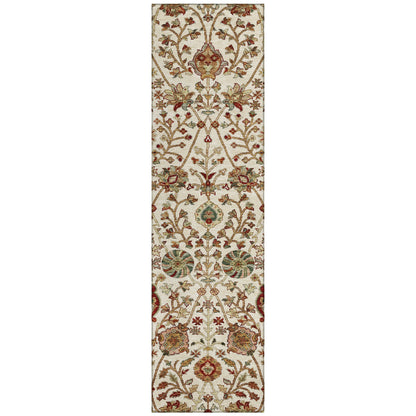 Machine Washable Indoor/ Outdoor Traditional Kashan Chantille Rug