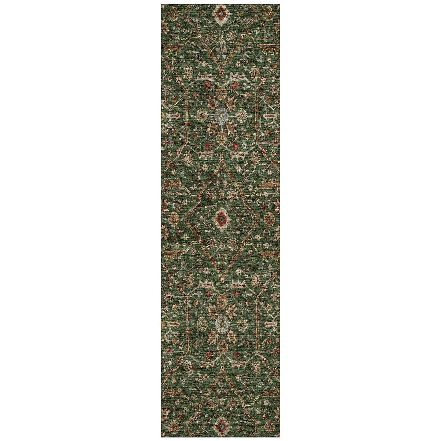 Machine Washable Indoor/ Outdoor Traditional Persian Chantille Rug