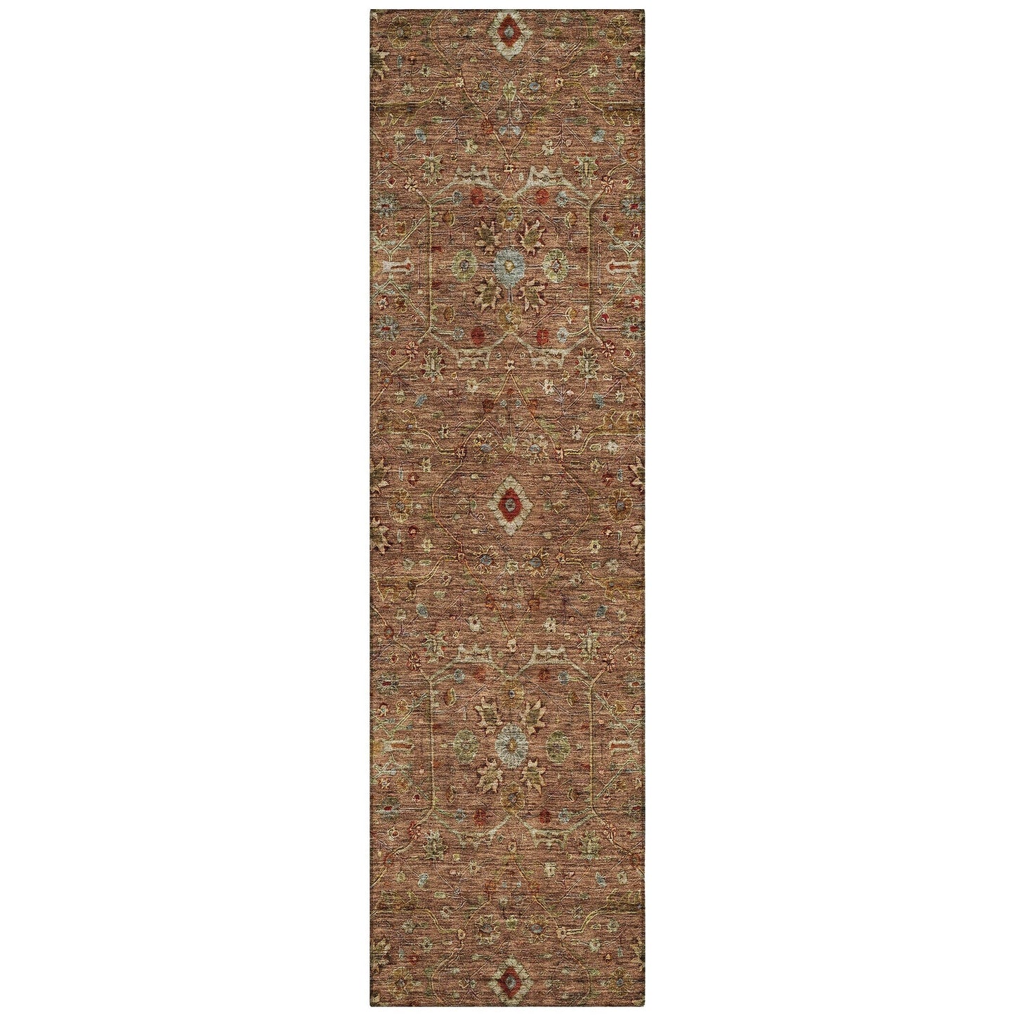 Machine Washable Indoor/ Outdoor Traditional Persian Chantille Rug