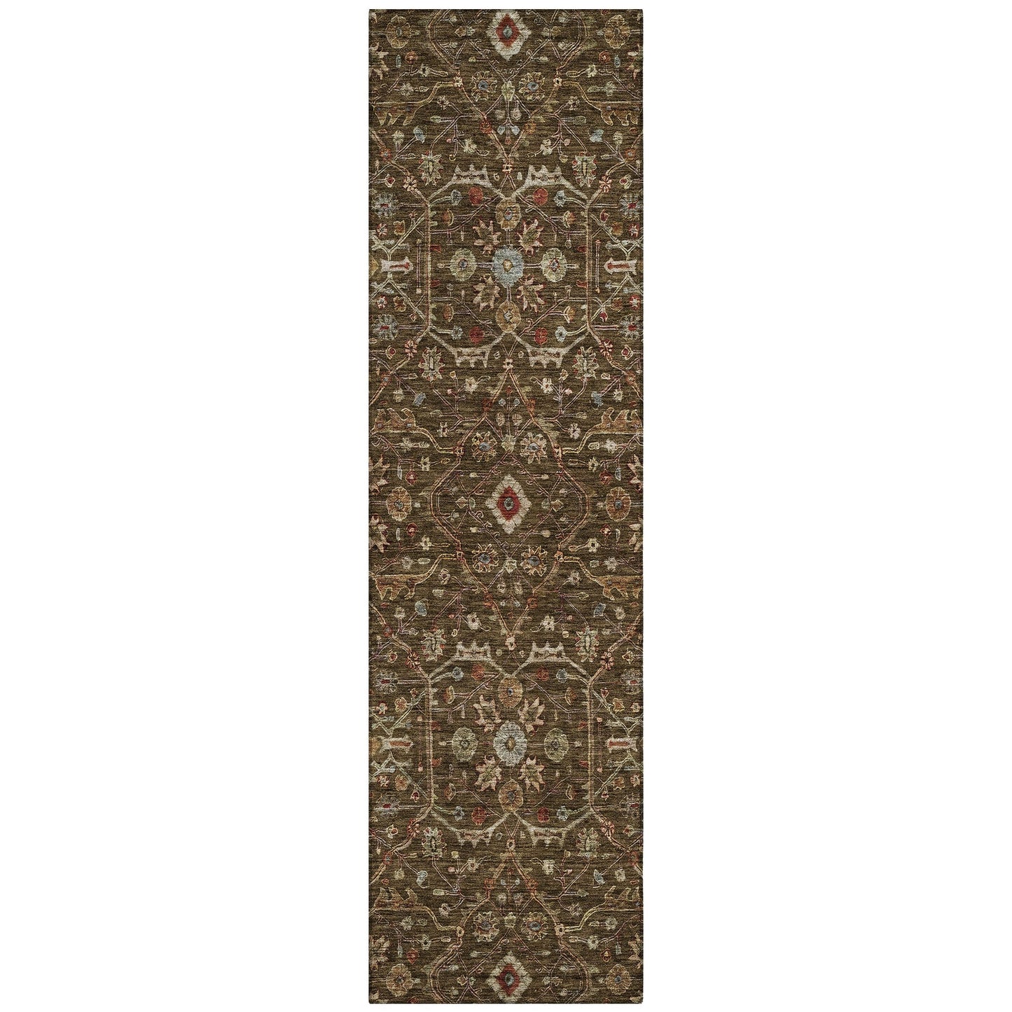 Machine Washable Indoor/ Outdoor Traditional Persian Chantille Rug