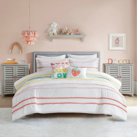 Mackenzie Cotton Comforter Set with Chenille Trim by Intelligent Design Kids
