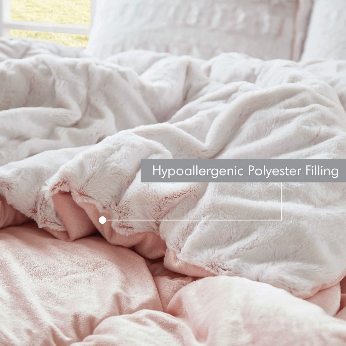 Madison Park Margot Back Print Long Fur Comforter Set