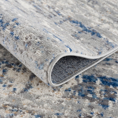 Madison Park Marie Blue/ Cream Abstract Area Rug