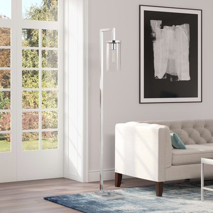 Malva 67.75 Tall Floor Lamp with Glass Shade - 11 Wide