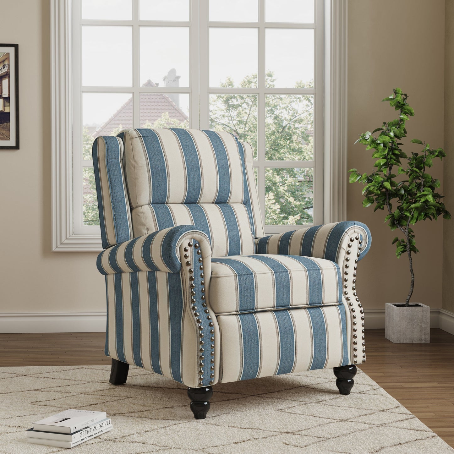 Fauteuils inclinables manuels avec garniture cloutée